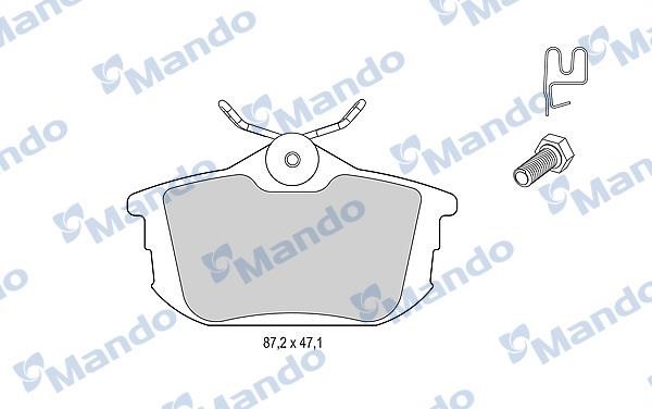 Mando MBF015126 Rear disc brake pads, set MBF015126