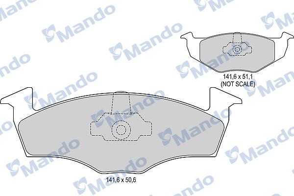 Mando MBF015127 Front disc brake pads, set MBF015127