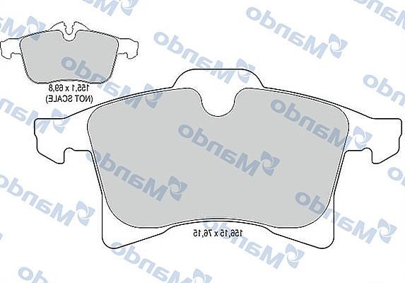 Mando MBF015133 Front disc brake pads, set MBF015133