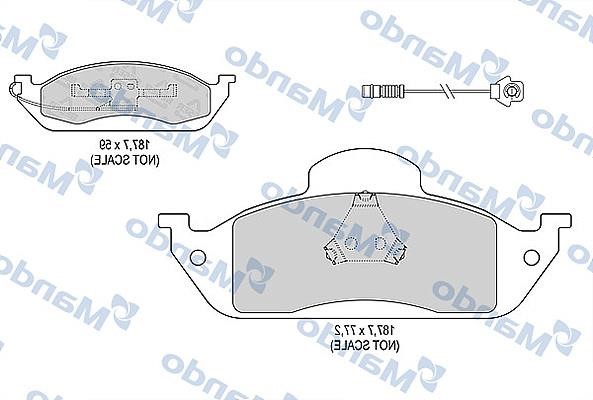 Mando MBF015137 Front disc brake pads, set MBF015137