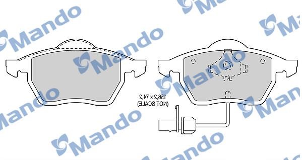 Mando MBF015143 Front disc brake pads, set MBF015143