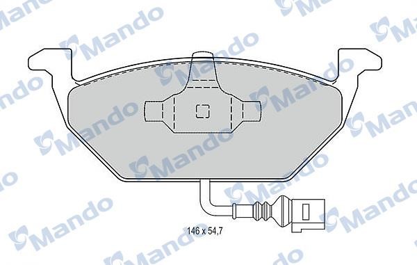 Mando MBF015147 Front disc brake pads, set MBF015147
