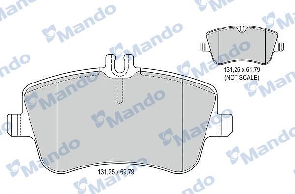 Mando MBF015149 Front disc brake pads, set MBF015149