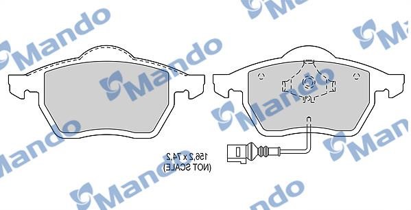 Mando MBF015158 Front disc brake pads, set MBF015158