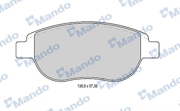 Mando MBF015159 Front disc brake pads, set MBF015159