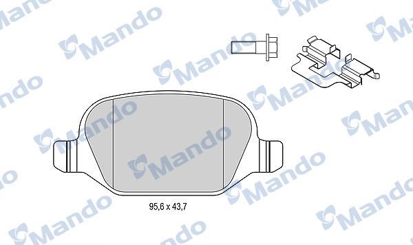 Mando MBF015171 Rear disc brake pads, set MBF015171