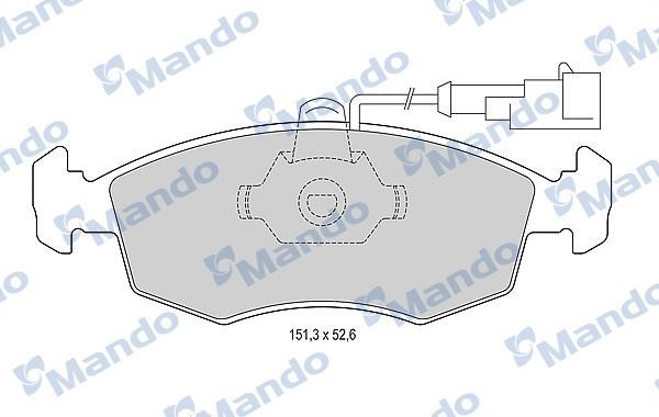 Mando MBF015177 Front disc brake pads, set MBF015177