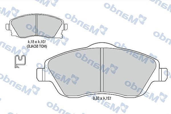 Mando MBF015178 Front disc brake pads, set MBF015178