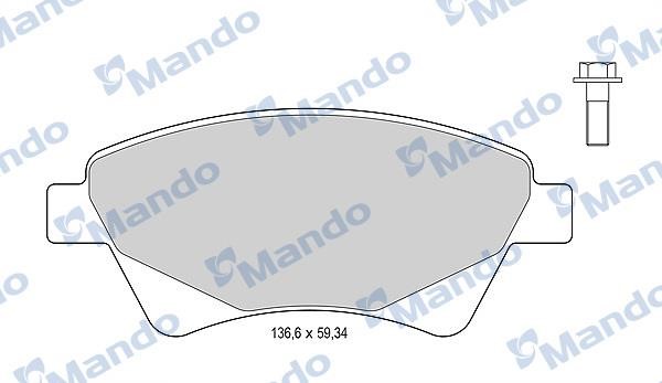 Mando MBF015180 Front disc brake pads, set MBF015180