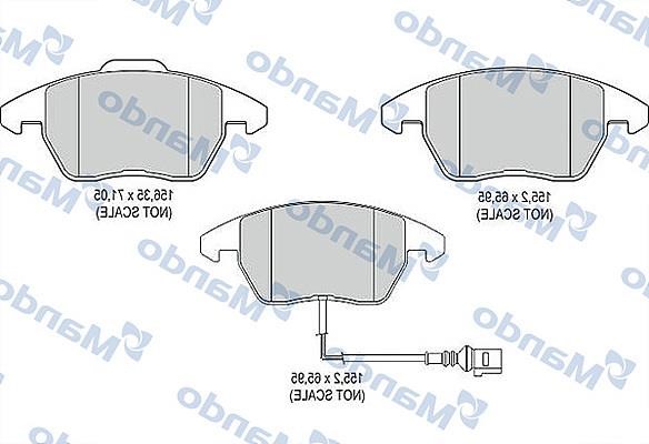 Mando MBF015187 Front disc brake pads, set MBF015187
