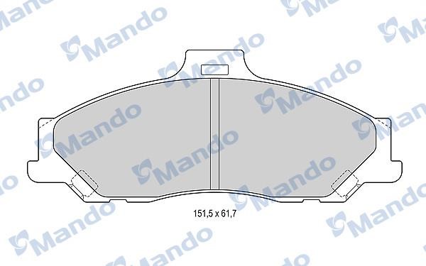Mando MBF015191 Front disc brake pads, set MBF015191