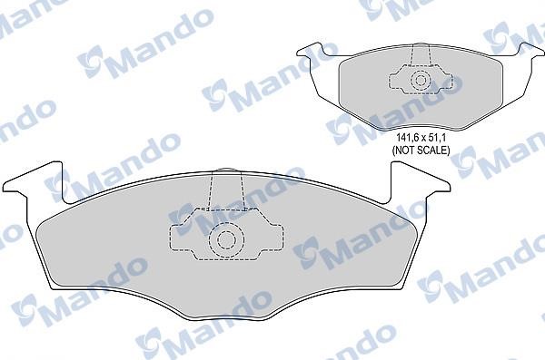 Mando MBF015192 Front disc brake pads, set MBF015192