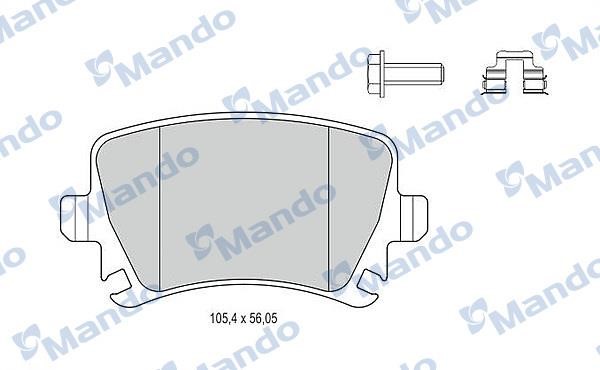 Mando MBF015194 Rear disc brake pads, set MBF015194