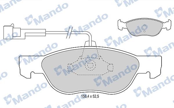 Mando MBF015196 Front disc brake pads, set MBF015196