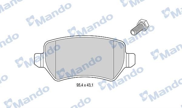 Mando MBF015200 Rear disc brake pads, set MBF015200