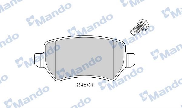Mando MBF015201 Rear disc brake pads, set MBF015201