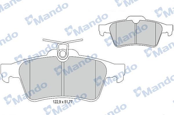 Mando MBF015203 Rear disc brake pads, set MBF015203