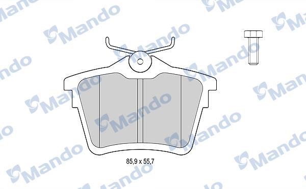 Mando MBF015204 Rear disc brake pads, set MBF015204