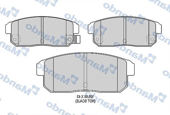 Mando MBF015206 Rear disc brake pads, set MBF015206