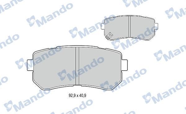 Mando MBF015219 Rear disc brake pads, set MBF015219