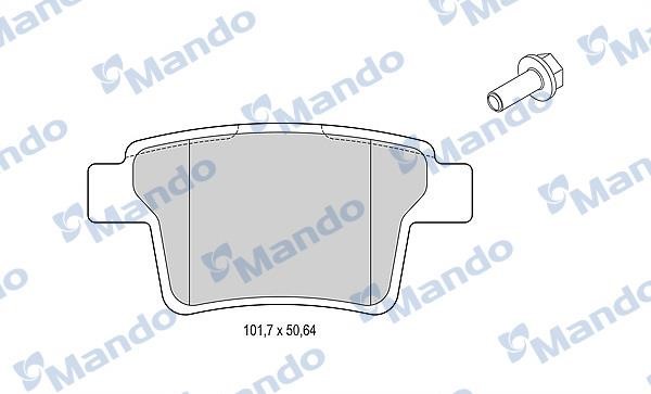 Mando MBF015220 Rear disc brake pads, set MBF015220