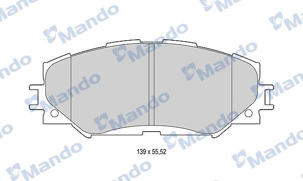 Mando MBF015222 Front disc brake pads, set MBF015222