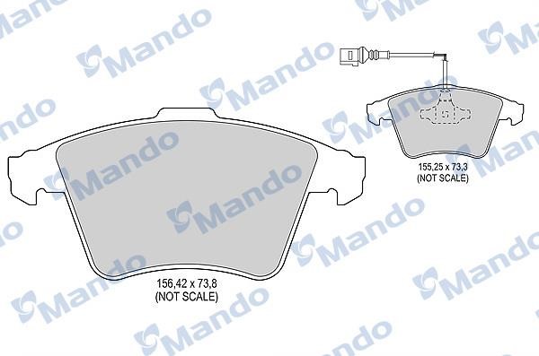 Mando MBF015228 Front disc brake pads, set MBF015228