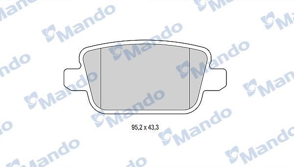 Mando MBF015232 Rear disc brake pads, set MBF015232
