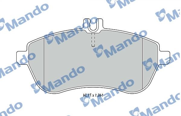Mando MBF015233 Front disc brake pads, set MBF015233