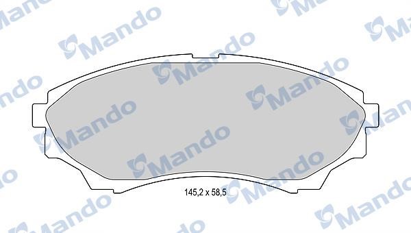 Mando MBF015234 Front disc brake pads, set MBF015234