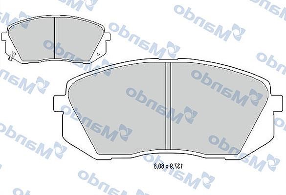 Mando MBF015235 Front disc brake pads, set MBF015235