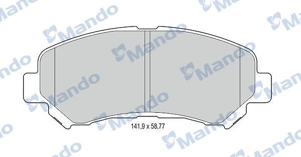 Mando MBF015236 Front disc brake pads, set MBF015236
