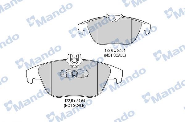 Mando MBF015243 Rear disc brake pads, set MBF015243