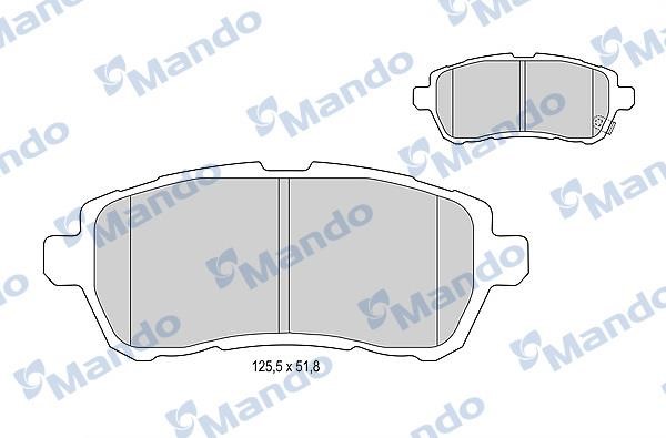 Mando MBF015245 Front disc brake pads, set MBF015245