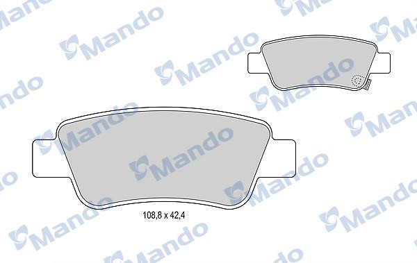 Mando MBF015250 Rear disc brake pads, set MBF015250