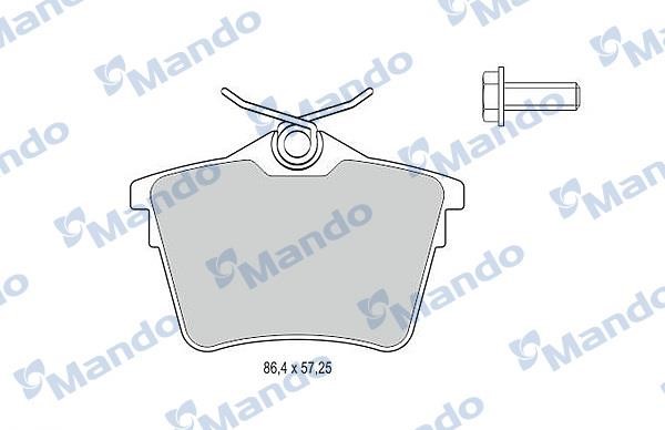 Mando MBF015251 Rear disc brake pads, set MBF015251