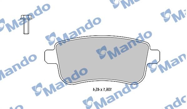 Mando MBF015253 Rear disc brake pads, set MBF015253