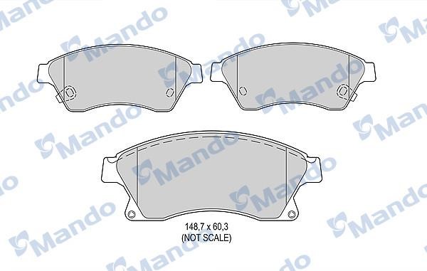 Mando MBF015259 Brake Pad Set, disc brake MBF015259