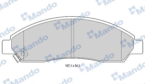 Mando MBF015262 Brake Pad Set, disc brake MBF015262