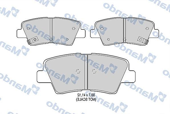 Mando MBF015263 Brake Pad Set, disc brake MBF015263
