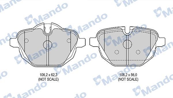 Mando MBF015266 Rear disc brake pads, set MBF015266