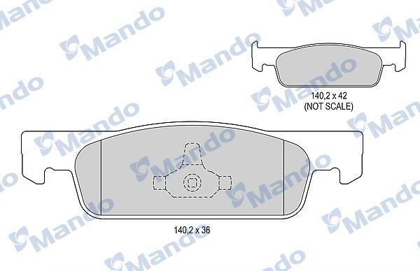 Mando MBF015282 Front disc brake pads, set MBF015282