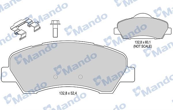 Mando MBF015283 Front disc brake pads, set MBF015283