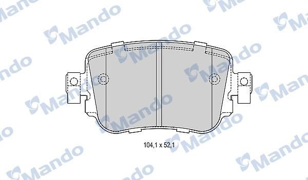 Mando MBF015285 Rear disc brake pads, set MBF015285
