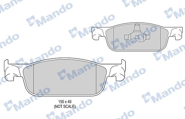 Mando MBF015302 Front disc brake pads, set MBF015302