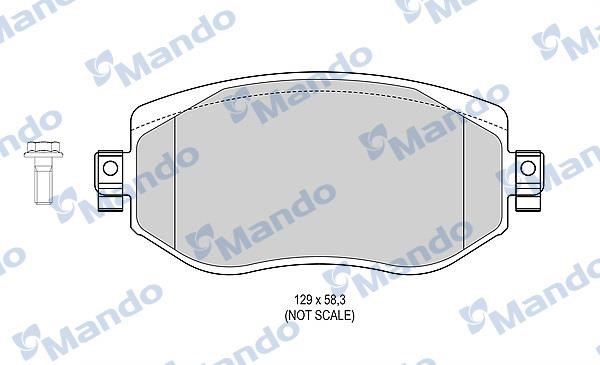 Mando MBF015304 Front disc brake pads, set MBF015304
