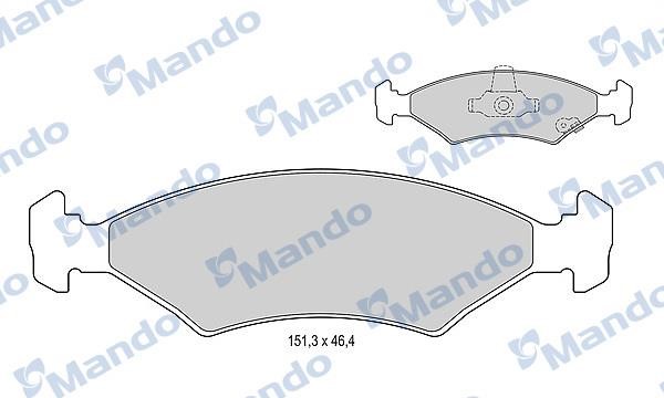 Mando MBF015316 Brake Pad Set, disc brake MBF015316