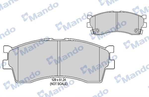 Mando MBF015317 Brake Pad Set, disc brake MBF015317