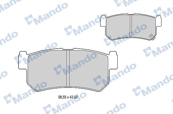 Mando MBF015336 Rear disc brake pads, set MBF015336