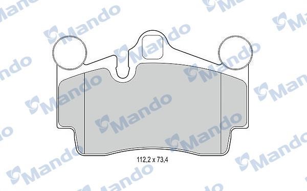 Mando MBF015374 Rear disc brake pads, set MBF015374